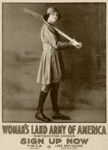 Ohio recruitment poster for Woman's Land ARMY of America.